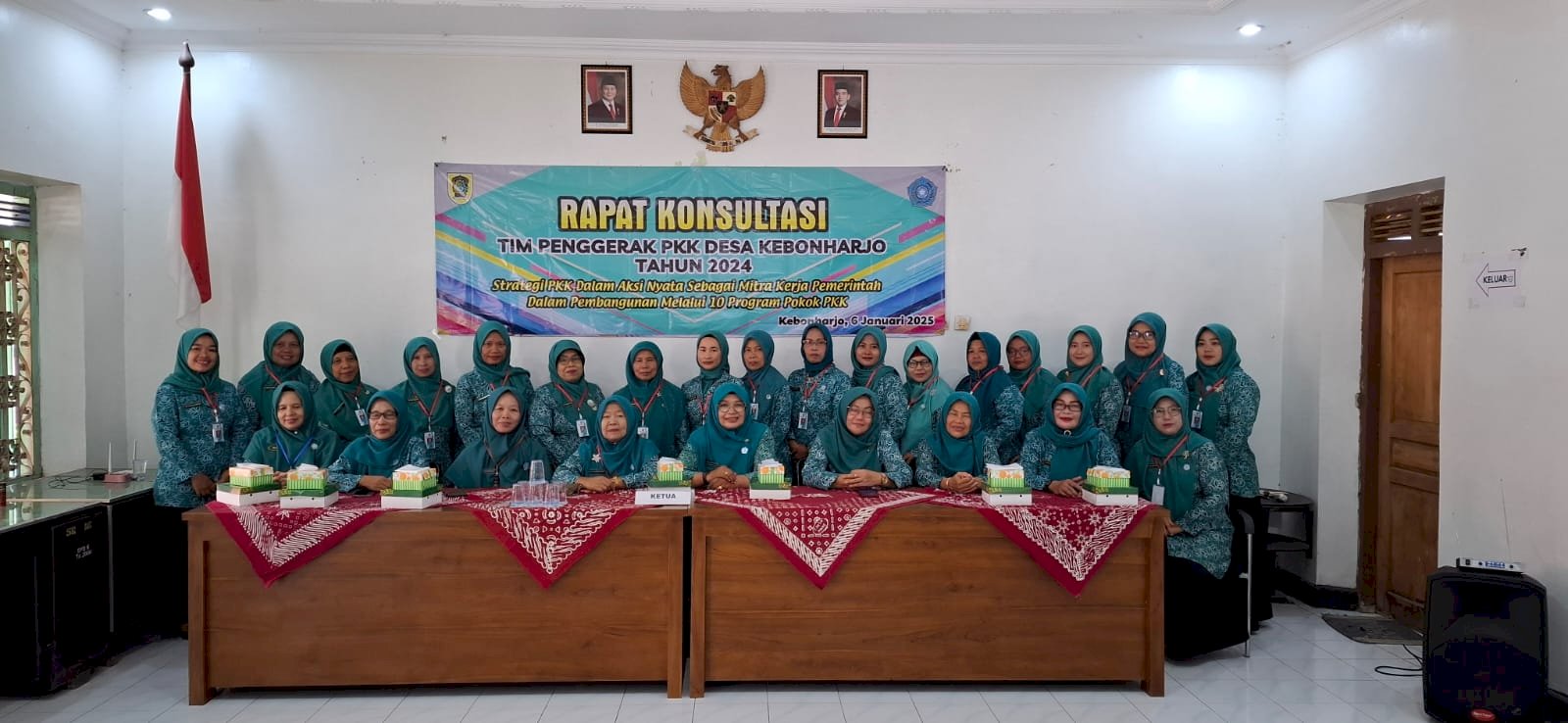 RAPAT KONSULTASI TP PKK DESA KEBONHARJO BERSAMA TP PKK KECAMATAN POLANHARJO
